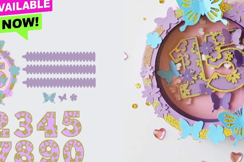 Σετ των 2 Intra απο ξύλο plywood 3mm-4mm πάχος – Shaker Cake Topper Butterfly Δίασταση  20x20 cm INTRAFABR-69323431