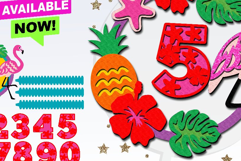 Σετ των 2 Intra απο ξύλο plywood 3mm-4mm πάχος – Shaker Cake Topper Flamingo Δίασταση  20x20 cm INTRAFABR-80394599