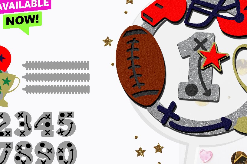 Σετ των 2 Intra απο ξύλο plywood 3mm-4mm πάχος – Shaker Cake Topper Football Δίασταση  20x20 cm INTRAFABR-77474486