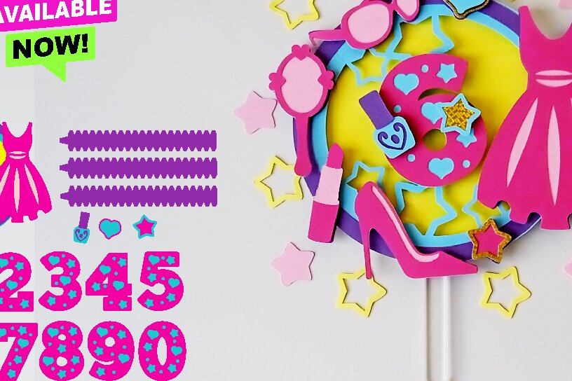 Σετ των 2 Intra απο ξύλο plywood 3mm-4mm πάχος – Shaker Cake Topper Pink Doll Δίασταση  20x20 cm INTRAFABR-75553392