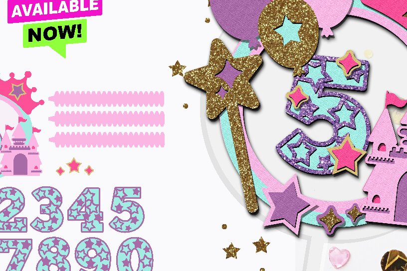 Σετ των 2 Intra απο ξύλο plywood 3mm-4mm πάχος – Shaker Cake Topper Princess Castle Δίασταση  20x20 cm INTRAFABR-78439450