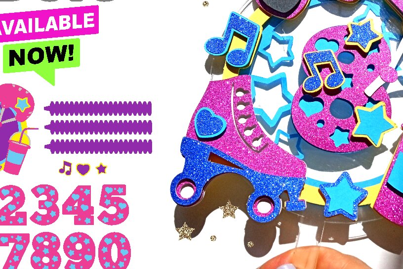 Σετ των 2 Intra απο ξύλο plywood 3mm-4mm πάχος – Shaker Cake Topper Roller Skating Δίασταση  20x20 cm INTRAFABR-76368803