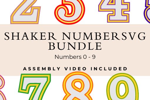 Σετ των 2 Intra απο ξύλο plywood 3mm-4mm πάχος – Shaker Numbers 0 - 9 Δίασταση  20x20 cm INTRAFABR-104682886