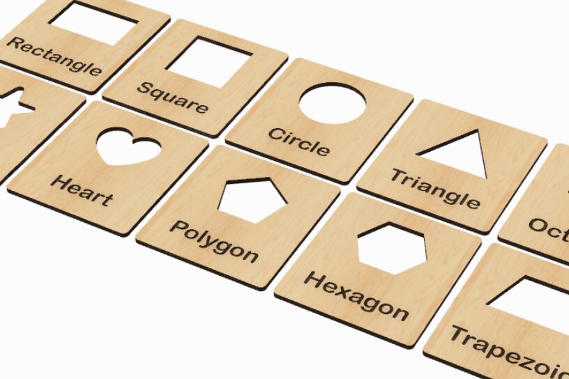 Σετ των 2 Intra απο ξύλο plywood 3mm-4mm πάχος – Αρχείο κοπής με λέιζερ Shape Stencil Δίασταση  20x20 cm INTRAFABR-117239944