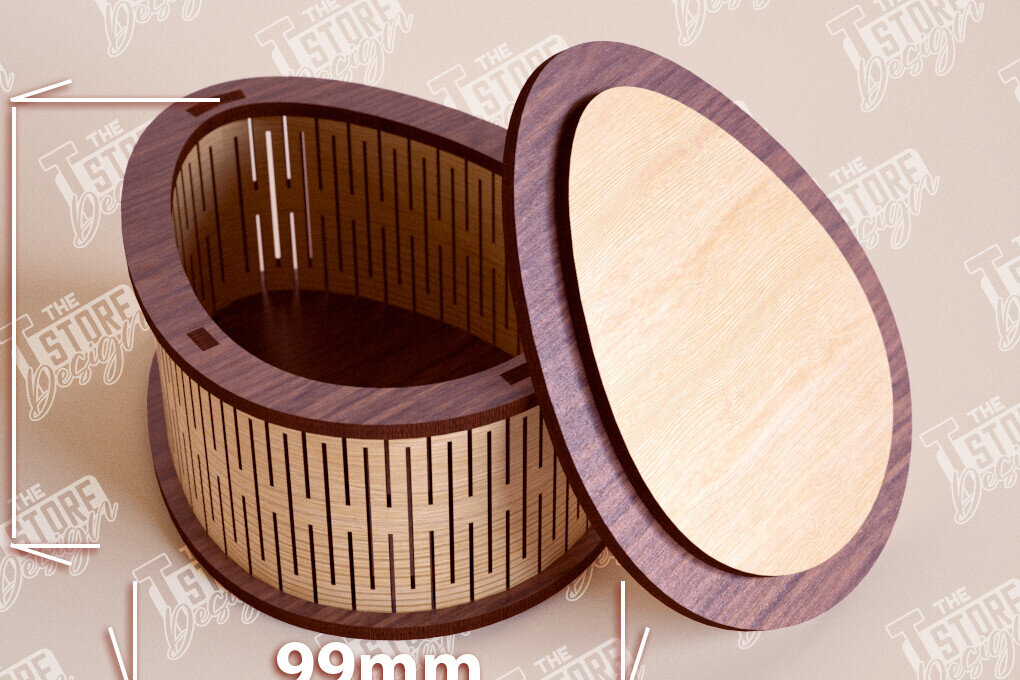 Σετ των 2 Intra απο ξύλο plywood 3mm-4mm πάχος – Ξύλινο Κουτί σε σχήμα| Κουτί κοσμημάτων |Κουτί δώρου Δίασταση  20x20 cm INTRAFABR-109359744