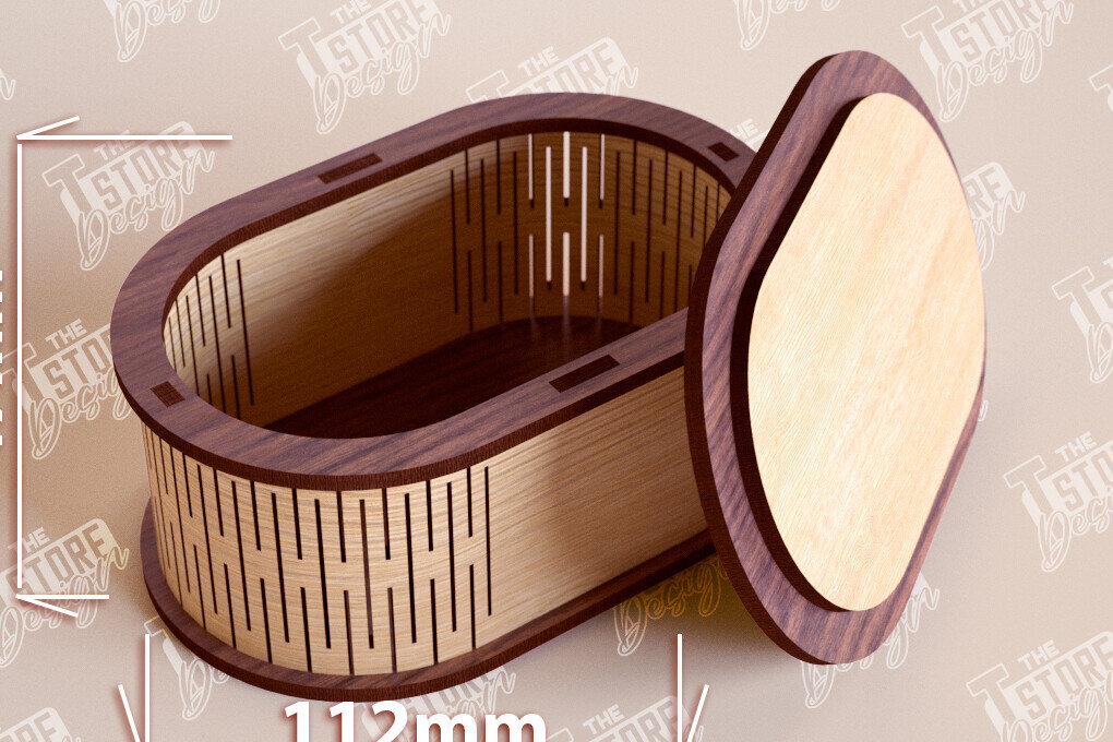 Σετ των 2 Intra απο ξύλο plywood 3mm-4mm πάχος – Ξύλινο Κουτί σε σχήμα| Κουτί κοσμημάτων |Κουτί δώρου Δίασταση  20x20 cm INTRAFABR-109359817