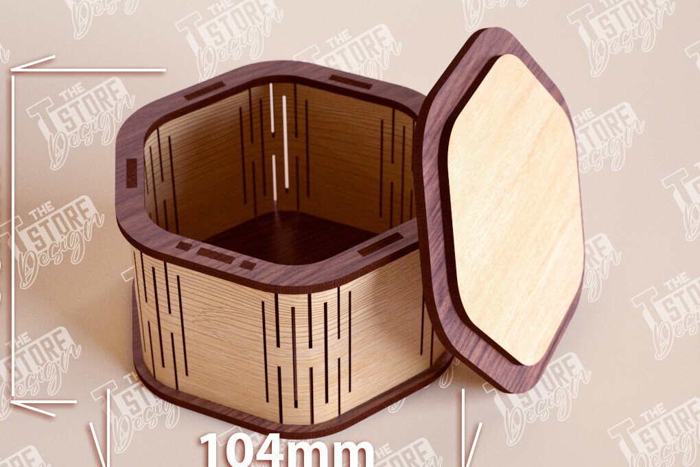 Σετ των 2 Intra απο ξύλο plywood 3mm-4mm πάχος – Ξύλινο Κουτί σε σχήμα| Κουτί κοσμημάτων |Κουτί δώρου Δίασταση  20x20 cm INTRAFABR-109360008