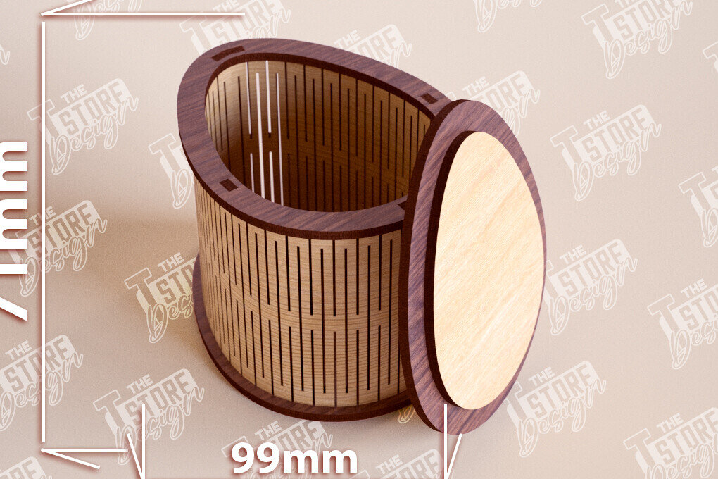 Σετ των 2 Intra απο ξύλο plywood 3mm-4mm πάχος – Ξύλινο Κουτί σε σχήμα| Κουτί κοσμημάτων |Κουτί δώρου Δίασταση  20x20 cm INTRAFABR-109359589