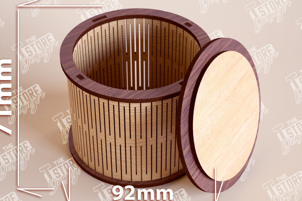 Σετ των 2 Intra απο ξύλο plywood 3mm-4mm πάχος – Ξύλινο Κουτί σε σχήμα| Κουτί κοσμημάτων |Κουτί δώρου Δίασταση  20x20 cm INTRAFABR-109359500