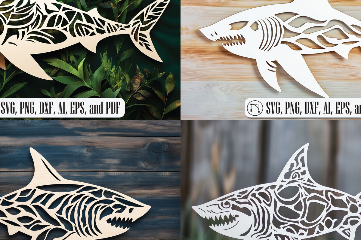 Σετ των 2 Intra απο ξύλο plywood 3mm-4mm πάχος – Πακέτο Paper/Laser Shark Δίασταση  20x20 cm INTRAFABR-104419784