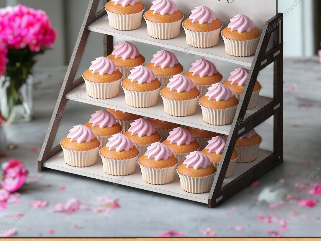 Σετ των 2 Intra απο ξύλο plywood 3mm-4mm πάχος – Βάση επίδειξης πάγκου κέικ ραφιών λιανικής Δίασταση  20x20 cm INTRAFABR-92299290