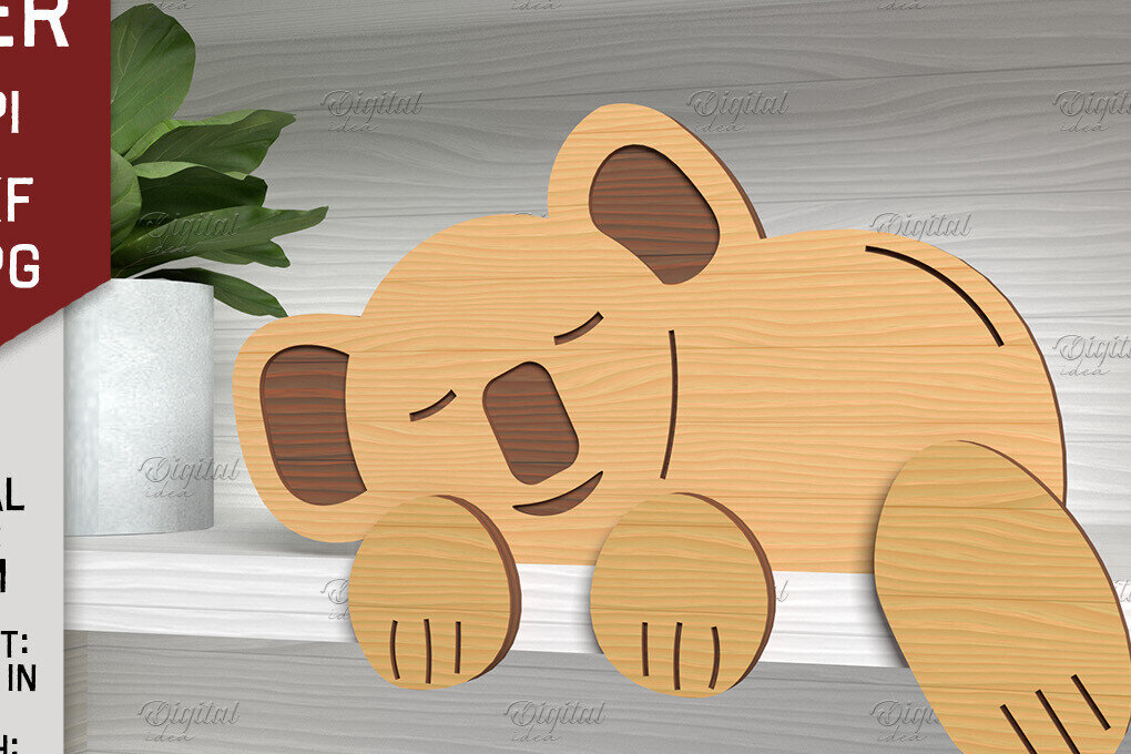 Σετ των 2 Intra απο ξύλο plywood 3mm-4mm πάχος – Φύλλο κοπής με λέιζερ Shelf Sitters. Φύλλο Δίασταση  20x20 cm INTRAFABR-86429015