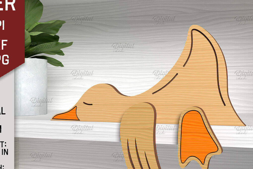 Σετ των 2 Intra απο ξύλο plywood 3mm-4mm πάχος – Shelf Sitters Goose Cut. Χήνα Δίασταση  20x20 cm INTRAFABR-86428851