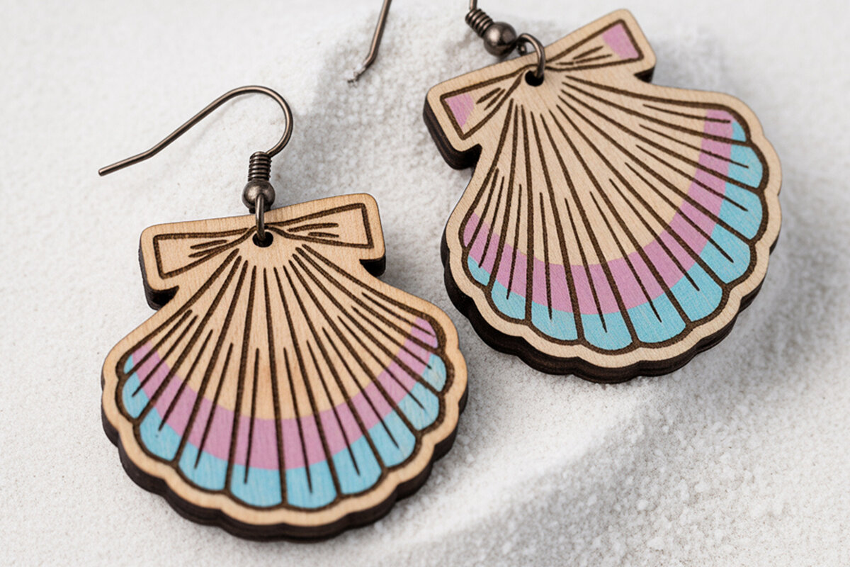 Σετ των 3 Intra απο ξύλο plywood 3mm-4mm πάχος – Σκουλαρίκια με φιόγκο Shell Cut Laser Δίασταση  5x5 cm INTRAFABR-121576977