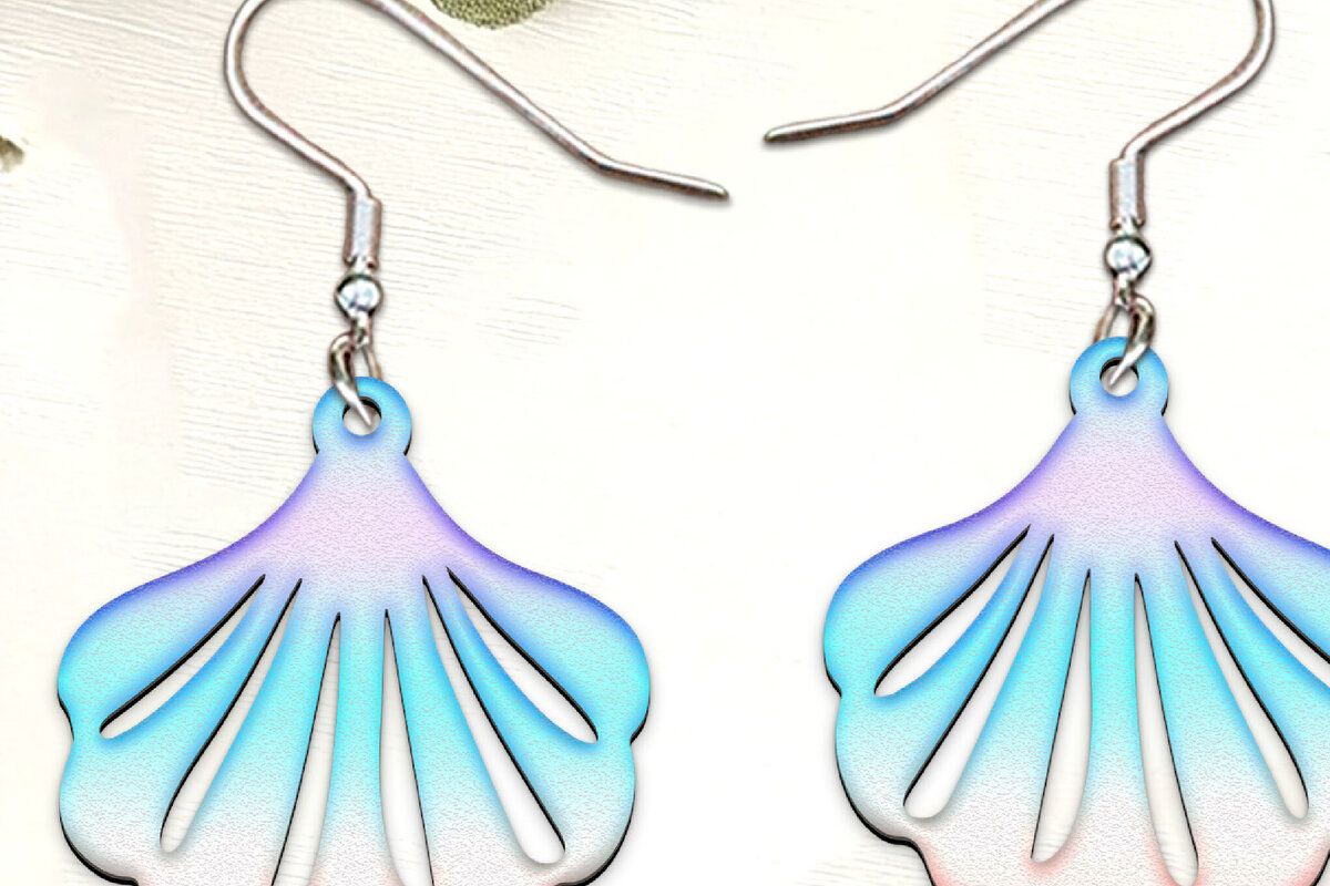 Σετ των 3 Intra απο ξύλο plywood 3mm-4mm πάχος – Σκουλαρίκια Shell Cut Laser. Σκουλαρίκια θάλασσας Δίασταση  5x5 cm INTRAFABR-122534515