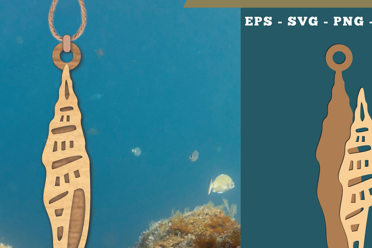 Σετ των 2 Intra απο ξύλο plywood 3mm-4mm πάχος – Στολίδι κοπής με λέιζερ Shell 5 Δίασταση  20x20 cm INTRAFABR-112012916