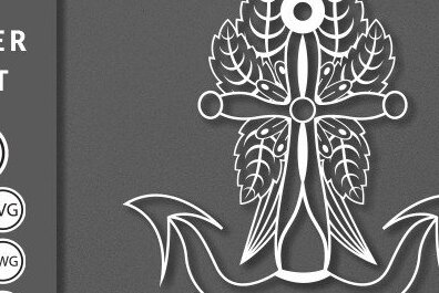 Σετ των 2 Intra απο ξύλο plywood 3mm-4mm πάχος – Ship Anchor. Δίασταση  20x20 cm INTRAFABR-39313322