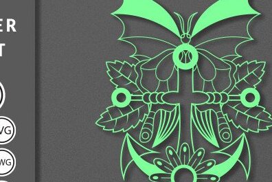 Σετ των 2 Intra απο ξύλο plywood 3mm-4mm πάχος – Ship Anchor. Δίασταση  20x20 cm INTRAFABR-39313329