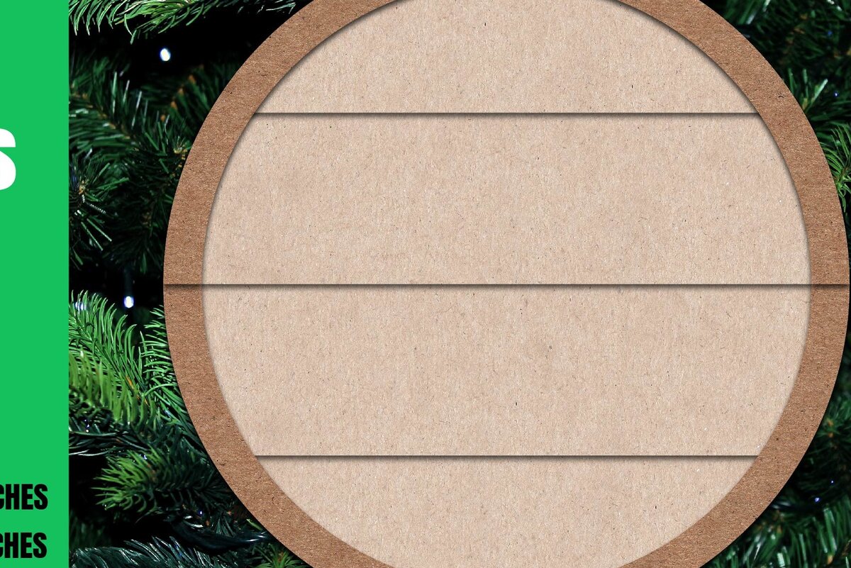 Σετ των 2 Intra απο ξύλο plywood 3mm-4mm πάχος – Αρχεία αποκοπής λέιζερ Shiplap Circle. Δίασταση  20x20 cm INTRAFABR-20599663