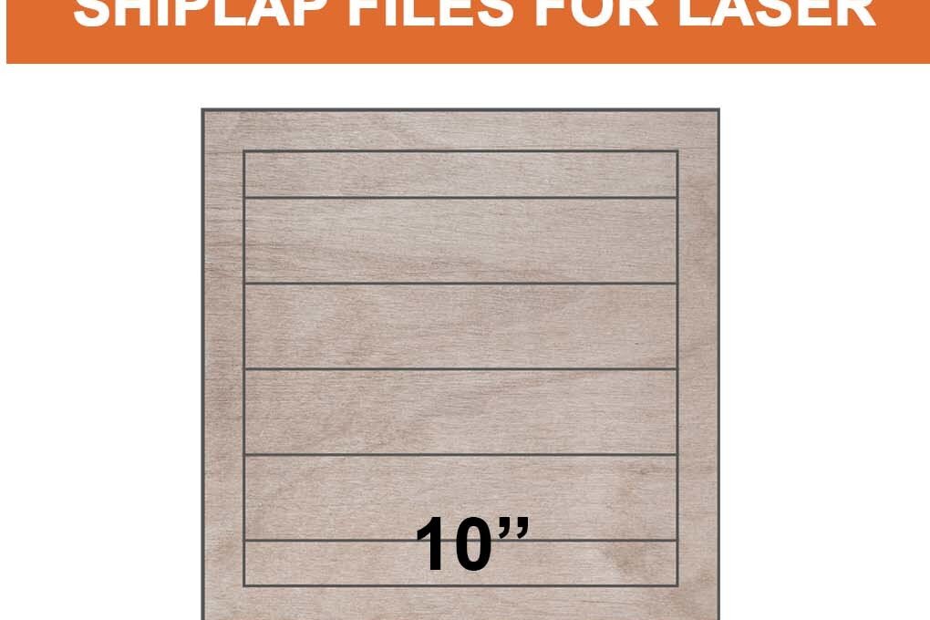 Σετ των 2 Intra απο ξύλο plywood 3mm-4mm πάχος – Shiplap για λέιζερ | Υποστηρικτής Glowforge Δίασταση  20x20 cm INTRAFABR-18895394