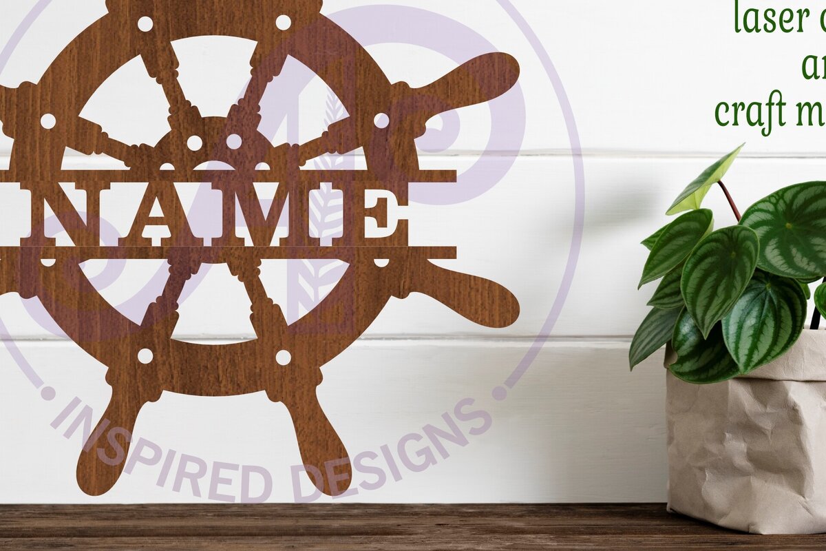 Σετ των 2 Intra απο ξύλο plywood 3mm-4mm πάχος – Πλοία Σήμα ονόματος τροχού Δίασταση  20x20 cm INTRAFABR-92587194