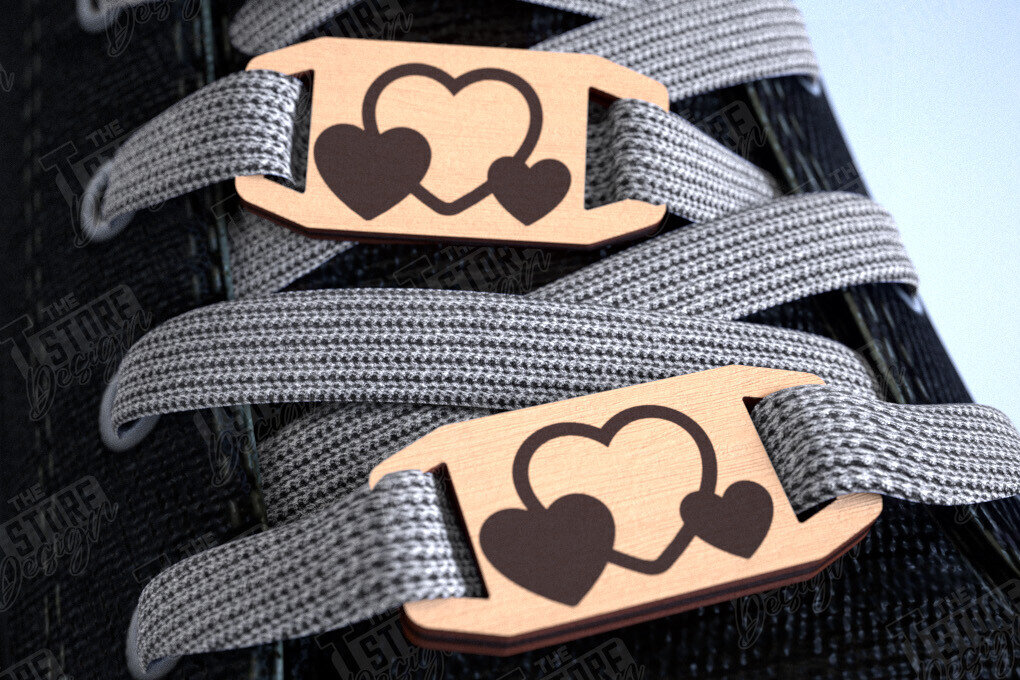 Σετ των 2 Intra απο ξύλο plywood 3mm-4mm πάχος – Γούρια με δαντέλα παπουτσιών | Αξεσουάρ παπουτσιών |CNC Δίασταση  20x20 cm INTRAFABR-113986095