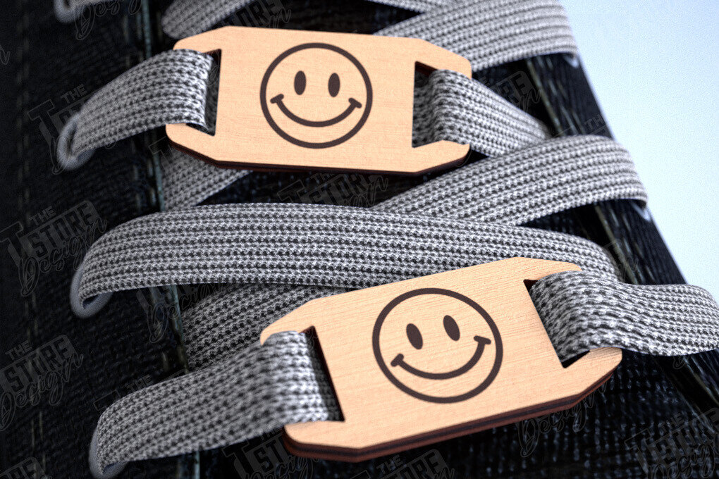 Σετ των 2 Intra απο ξύλο plywood 3mm-4mm πάχος – Γούρια με δαντέλα παπουτσιών | Αξεσουάρ παπουτσιών |CNC Δίασταση  20x20 cm INTRAFABR-113986102