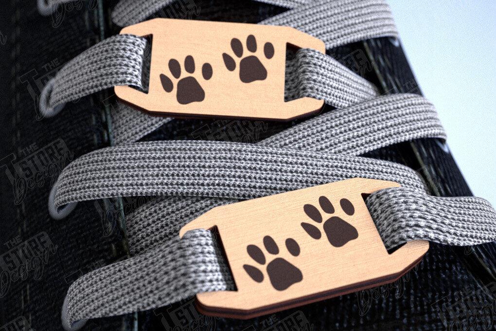 Σετ των 2 Intra απο ξύλο plywood 3mm-4mm πάχος – Γούρια με δαντέλα παπουτσιών | Αξεσουάρ παπουτσιών |CNC Δίασταση  20x20 cm INTRAFABR-113986108