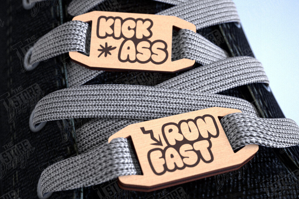 Σετ των 2 Intra απο ξύλο plywood 3mm-4mm πάχος – Γούρια με δαντέλα παπουτσιών | Αξεσουάρ παπουτσιών |CNC Δίασταση  20x20 cm INTRAFABR-113985975