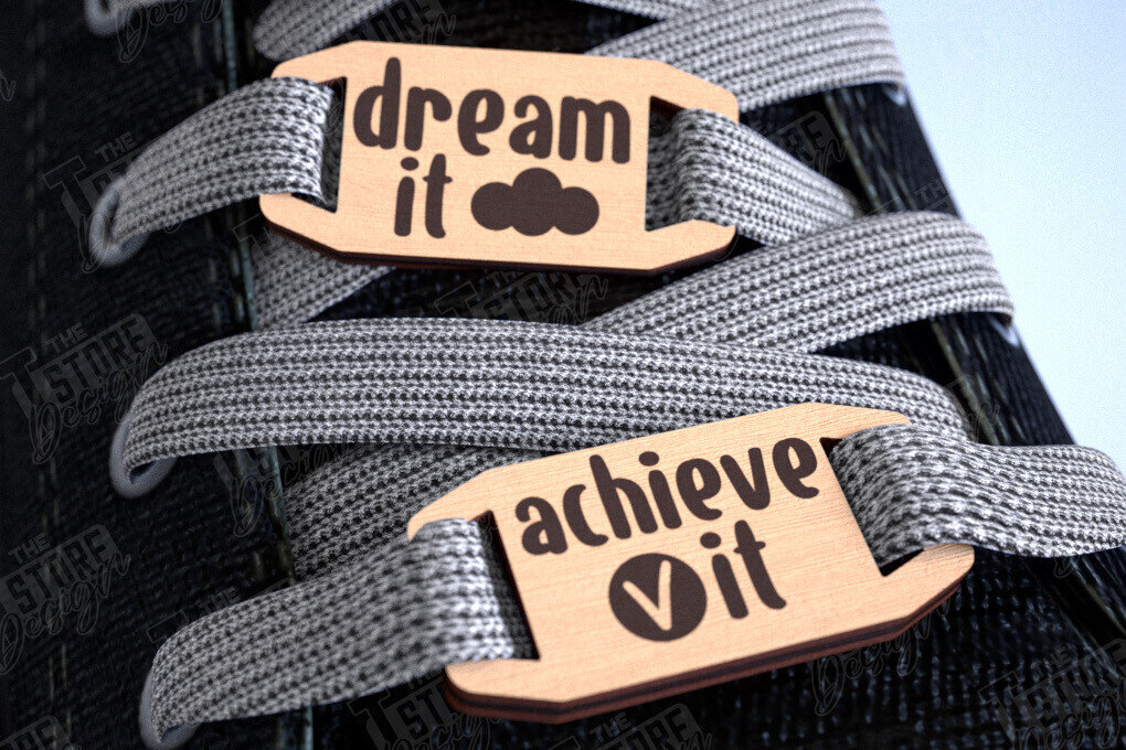 Σετ των 2 Intra απο ξύλο plywood 3mm-4mm πάχος – Γούρια με δαντέλα παπουτσιών | Αξεσουάρ παπουτσιών |CNC Δίασταση  20x20 cm INTRAFABR-113985983