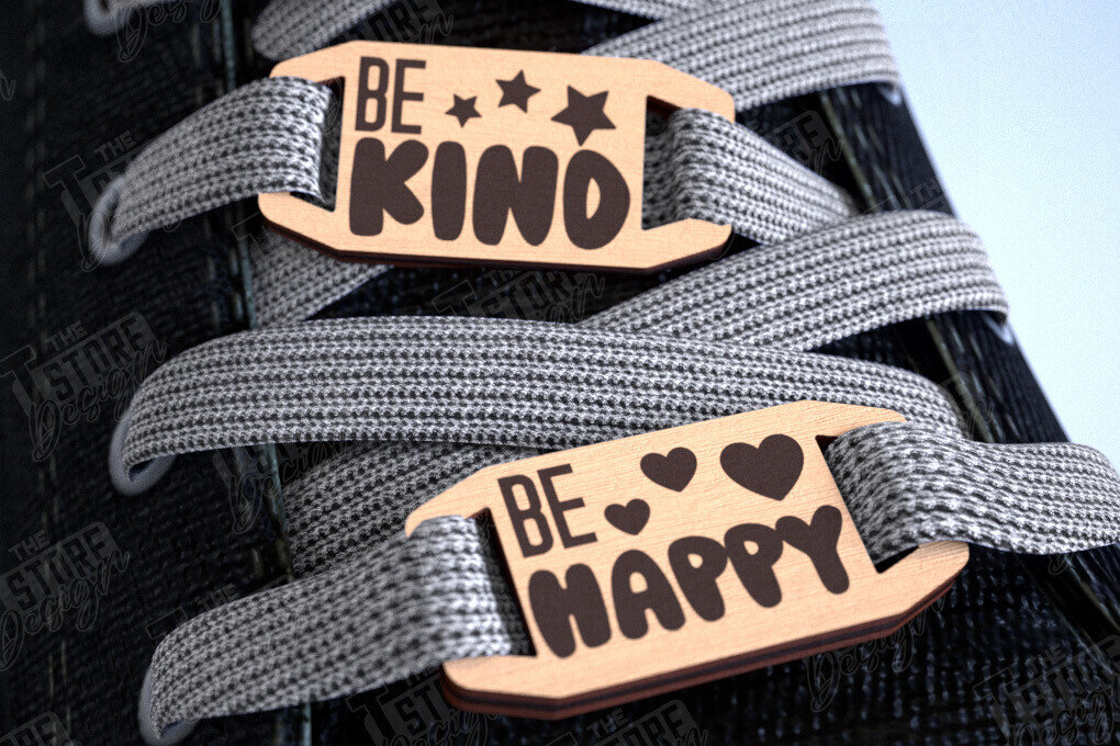 Σετ των 2 Intra απο ξύλο plywood 3mm-4mm πάχος – Γούρια με δαντέλα παπουτσιών | Αξεσουάρ παπουτσιών |CNC Δίασταση  20x20 cm INTRAFABR-113986083