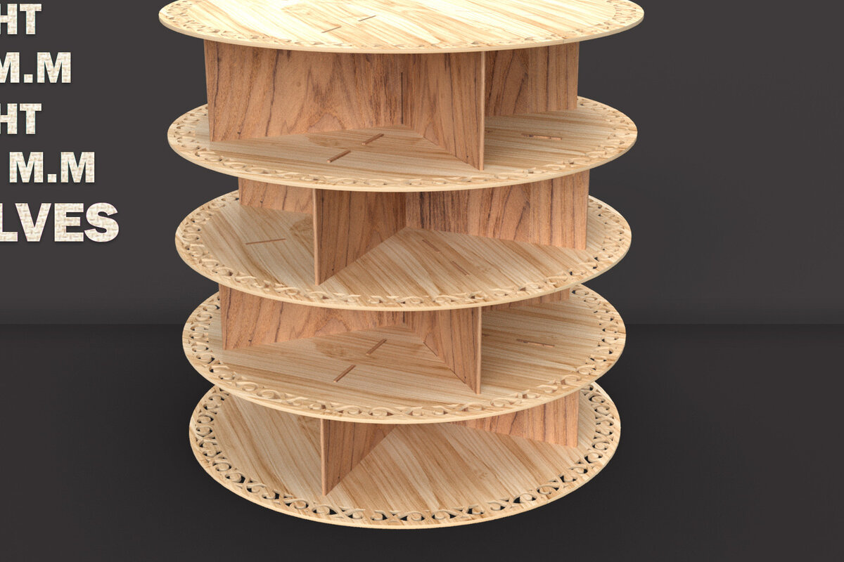 Σετ των 2 Intra απο ξύλο plywood 3mm-4mm πάχος – Ράφι παπουτσιών για / ράφι παπουτσιών Δίασταση  20x20 cm INTRAFABR-73783964