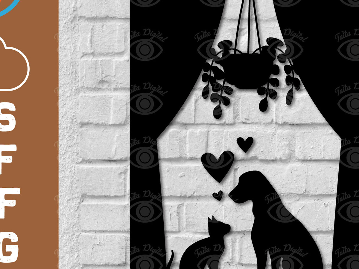Intra απο ξύλο plywood 3mm-4mm πάχος – Σιλουέτα γάτα σε παράθυρο εκτύπωσης διακόσμηση τοίχου Δίασταση  40x30 cm INTRAFABR-112924979