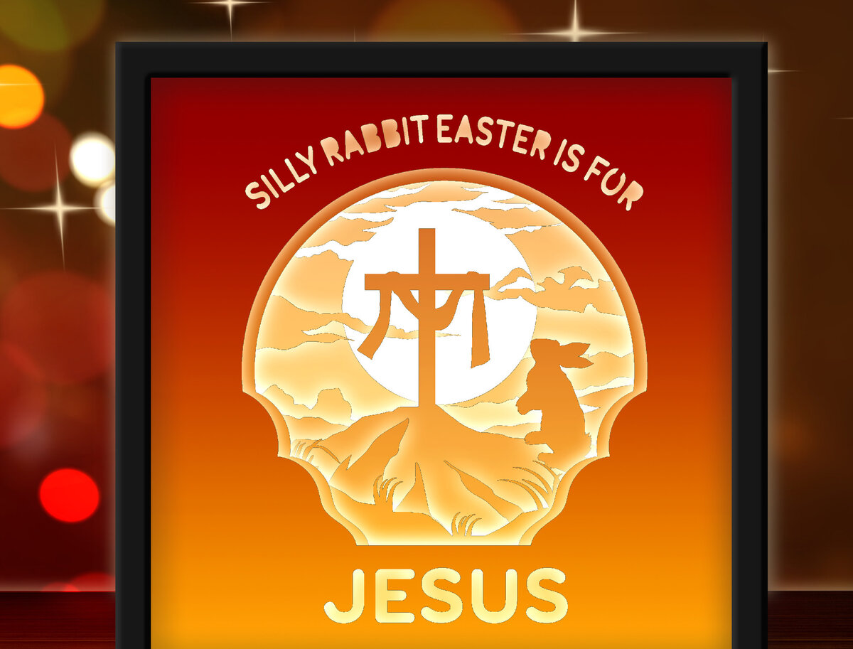 Σετ των 2 Intra απο ξύλο plywood 3mm-4mm πάχος – Το Silly Rabbit Easter είναι για τον Ιησού Δίασταση  20x20 cm INTRAFABR-27703651