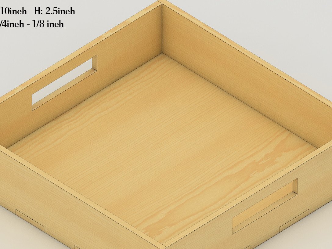 Σετ των 2 Intra απο ξύλο plywood 3mm-4mm πάχος – Απλός επίπεδος δίσκος σερβιρίσματος, Ξύλινος δίσκος Δίασταση  20x20 cm INTRAFABR-40162116