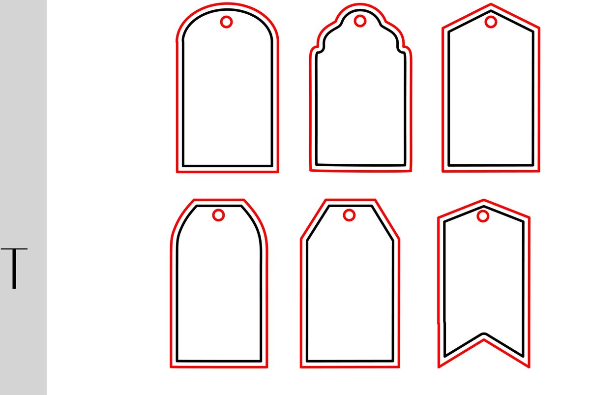 Σετ των 2 Intra απο ξύλο plywood 3mm-4mm πάχος – Απλές ετικέτες δώρων Δίασταση  20x20 cm INTRAFABR-9218998