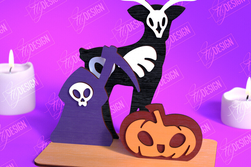 Σετ των 2 Intra απο ξύλο plywood 3mm-4mm πάχος – Skeleton Animals Shelf Sitter | Αρχείο CNC Δίασταση  20x20 cm INTRAFABR-102240071