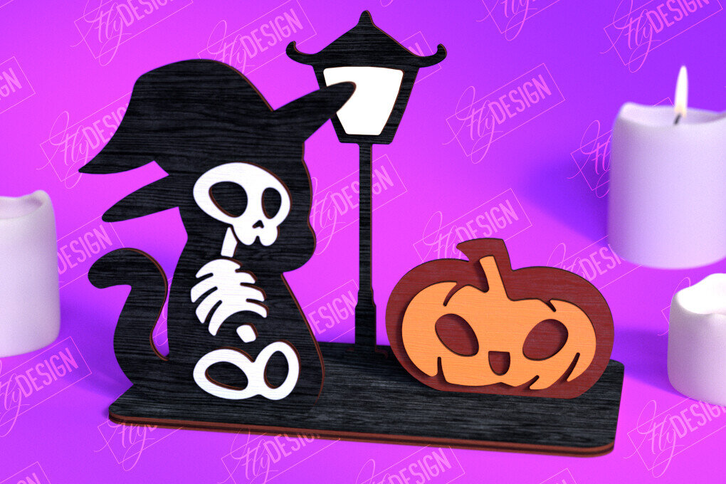 Σετ των 2 Intra απο ξύλο plywood 3mm-4mm πάχος – Skeleton Animals Shelf Sitter | Αρχείο CNC Δίασταση  20x20 cm INTRAFABR-102240054