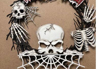 Σετ των 2 Intra απο ξύλο plywood 3mm-4mm πάχος – Σκελετός αποκριάτικο στεφάνι Δίασταση  20x20 cm INTRAFABR-102832695