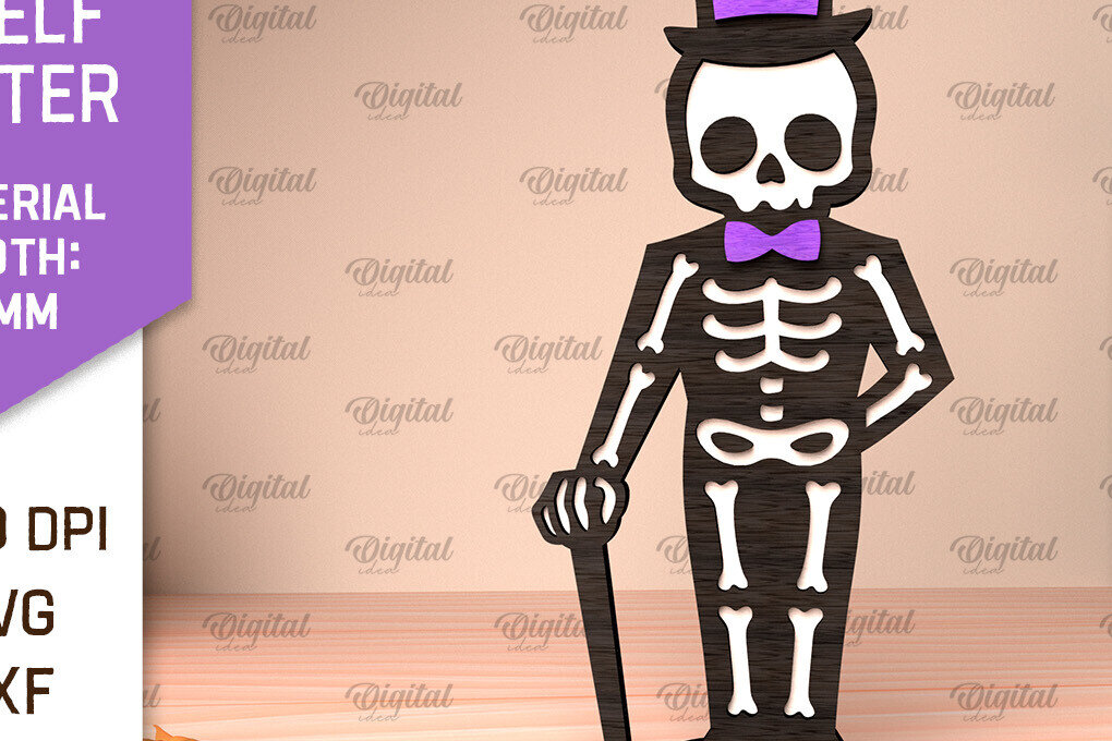 Σετ των 2 Intra απο ξύλο plywood 3mm-4mm πάχος – Skeleton Shelf Sitters Design Δίασταση  40x30 cm INTRAFABR-105217890