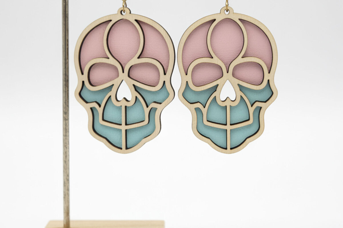 Σετ των 3 Intra απο ξύλο plywood 3mm-4mm πάχος – Σκουλαρίκια κρανίου για Δίασταση  5x5 cm INTRAFABR-122723604