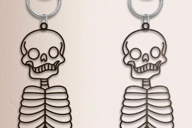 Σετ των 3 Intra απο ξύλο plywood 3mm-4mm πάχος – Μπρελόκ κρανίου με Δίασταση  5x5 cm INTRAFABR-70367241