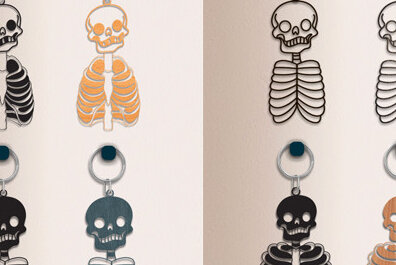 Σετ των 3 Intra απο ξύλο plywood 3mm-4mm πάχος – Μπρελόκ κρανίου με Δίασταση  5x5 cm INTRAFABR-70409631