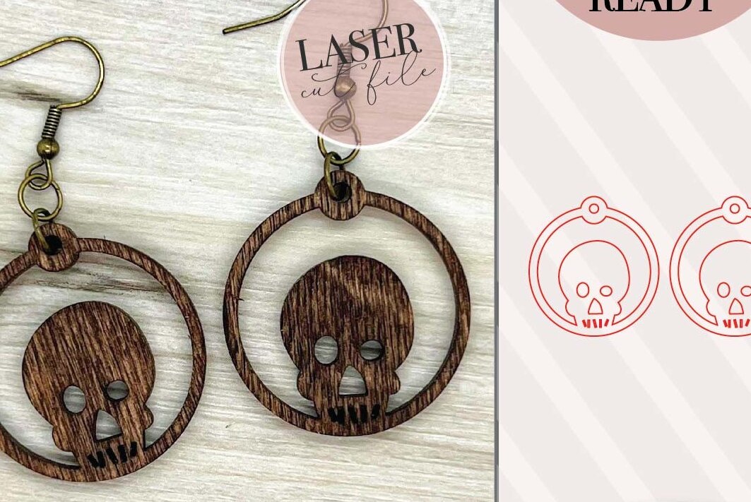 Σετ των 3 Intra απο ξύλο plywood 3mm-4mm πάχος – Σκουλαρίκια λέιζερ κρανίου Δίασταση  5x5 cm INTRAFABR-74147201