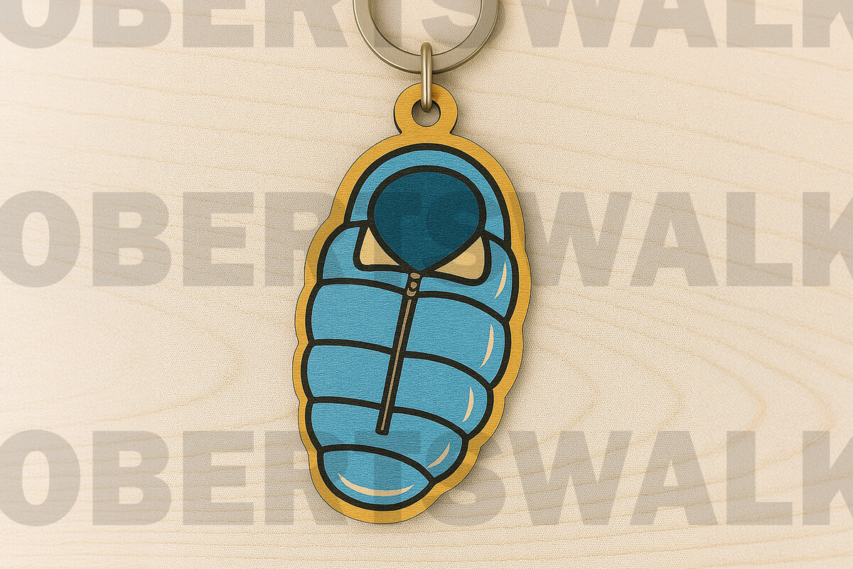 Σετ των 3 Intra απο ξύλο plywood 3mm-4mm πάχος – Μπρελόκ υπνόσακου Δίασταση  5x5 cm INTRAFABR-123331067