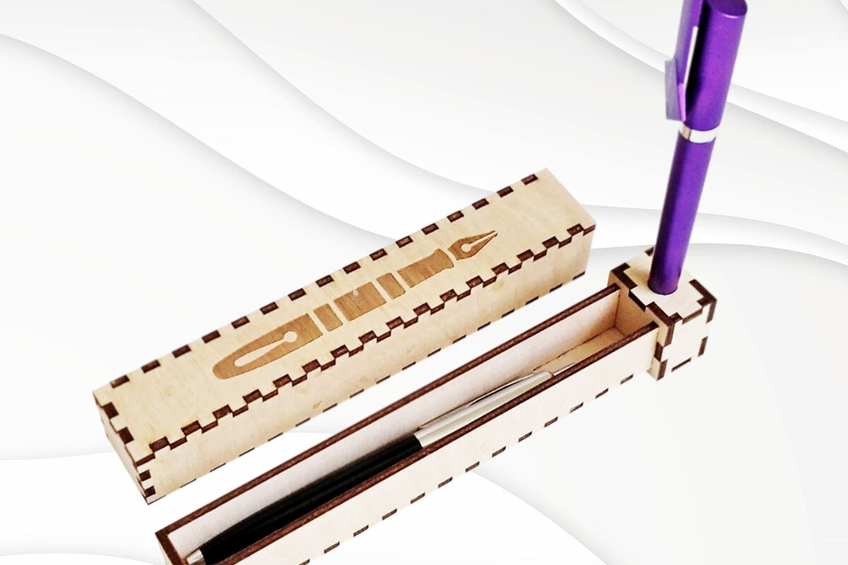 Σετ των 2 Intra απο ξύλο plywood 3mm-4mm πάχος – Θήκη στυλό Slider Δίασταση  20x20 cm INTRAFABR-32168227