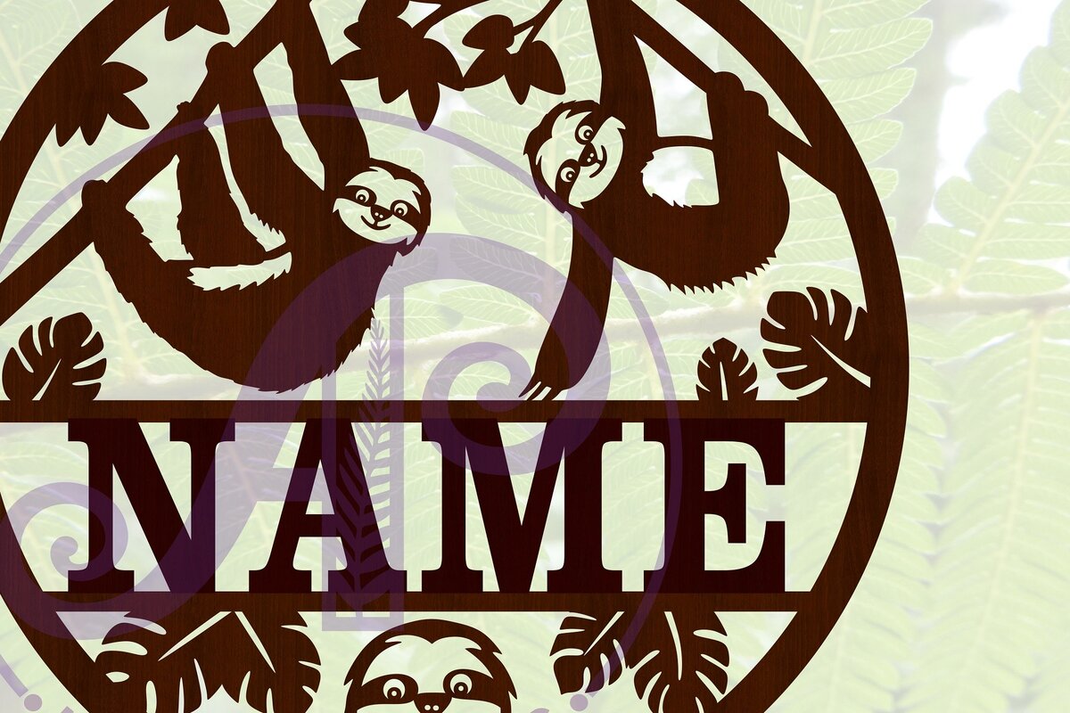 Σετ των 2 Intra απο ξύλο plywood 3mm-4mm πάχος – Sloth Όνομα Αποκοπή αρχείου Δίασταση  20x20 cm INTRAFABR-67419453