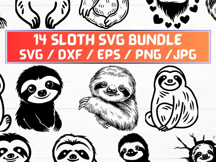 Σετ των 2 Intra απο ξύλο plywood 3mm-4mm πάχος – Sloth, DXF, EPS, JPG, PNG Δίασταση  20x20 cm INTRAFABR-115721024