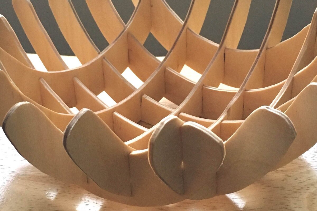 Σετ των 2 Intra απο ξύλο plywood 3mm-4mm πάχος – Μικρό μπολ Δίασταση  20x20 cm INTRAFABR-36871432