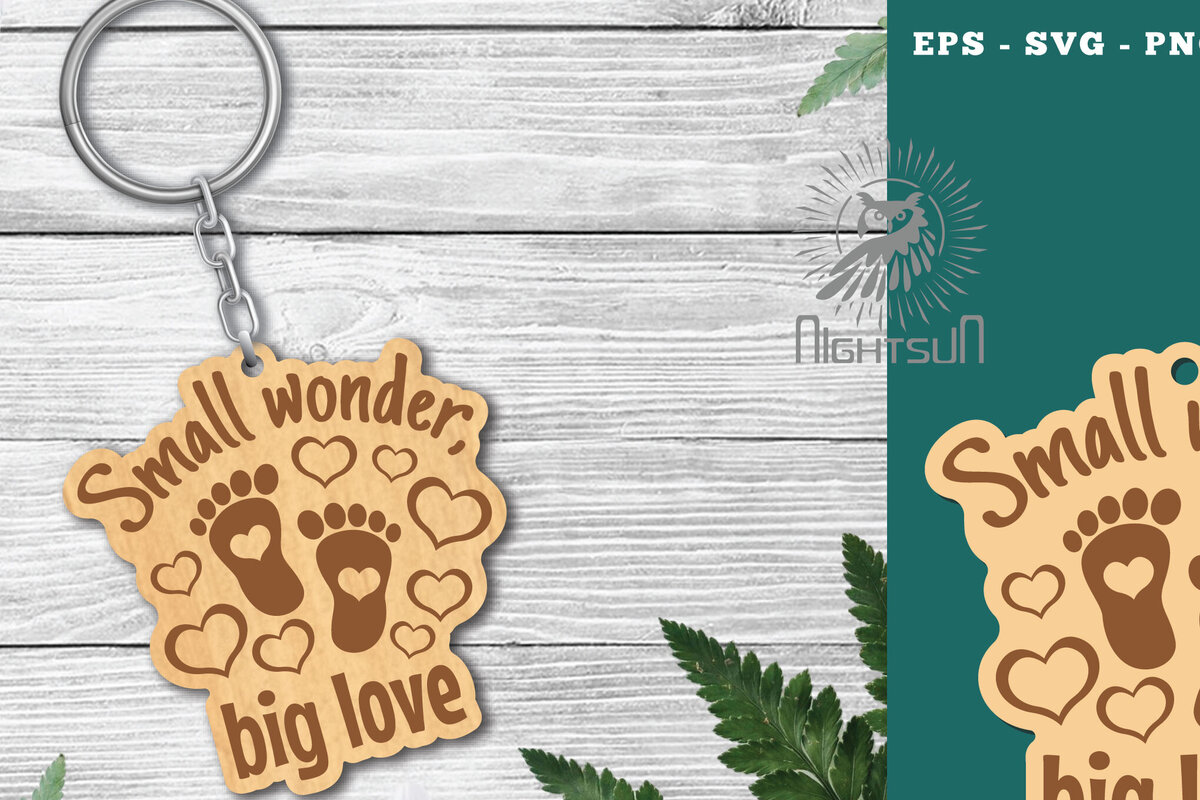 Σετ των 2 Intra απο ξύλο plywood 3mm-4mm πάχος – Small Wonder, Big Love Δίασταση  20x20 cm INTRAFABR-118402779